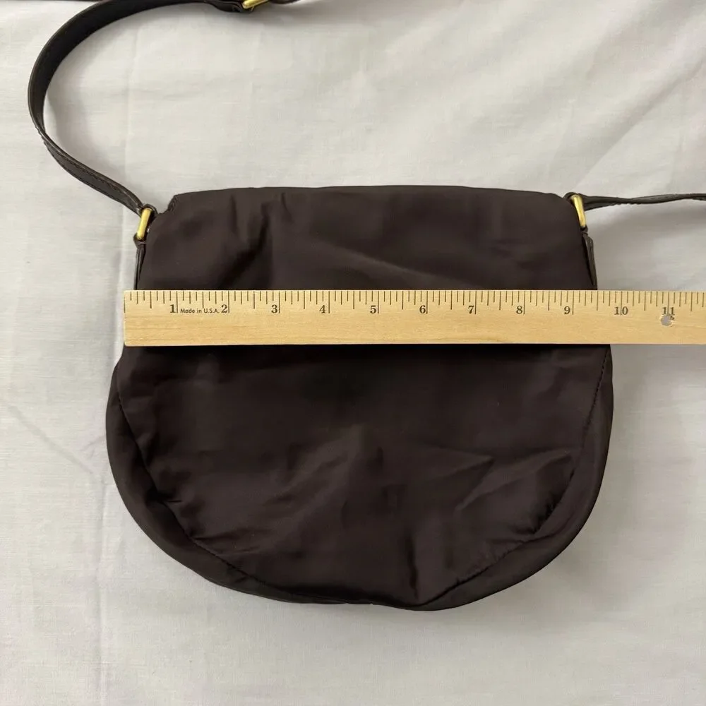 Marc By Marc Jacobs Natasha Crossbody Bag Brown Nylon Preppy Small Magnetic Snap